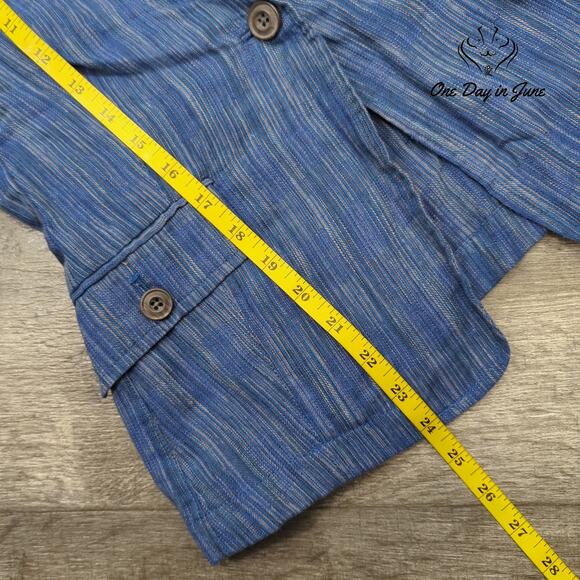 Anthropologie Linen Blend Single Button Blazer Size 8 - Picture 4 of 5